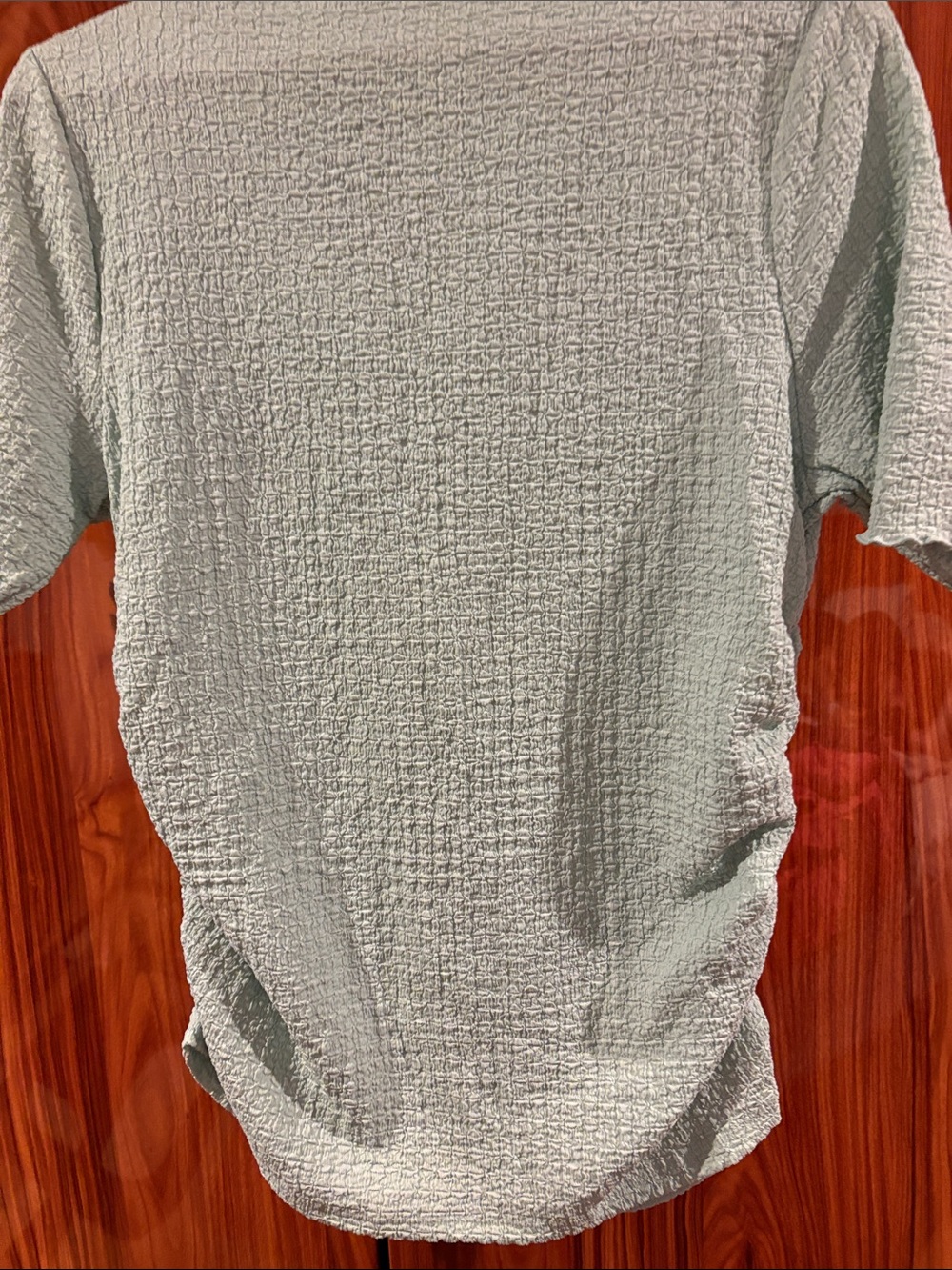a new day Men's Short-Sleeve Textured Shirt in Sage Green